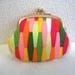 Retro geometric Clutch purse Coin wallet vitamine color