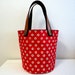 Japanese retro dots print Bag Purse red