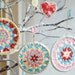 Three Crocheted Granny Circle Christmas Decorations - Crocheted Decorations