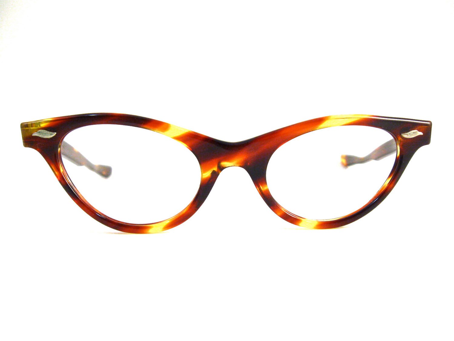 tortoise shell cat eye glasses. very cute. vintage 1950s ULCO