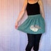 ON SALE Mountain Girl Vintage Hostess Apron with Birds & Forest Applique in Green and Brown