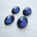 RESERVED for Lee La Roche - Vintage 18x13mm Sapphire Blue Glass Cabochons (6)