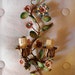 RESERVED FOR LOLA Vintage Italian wall Applique with tole flowers shabby/chic/style