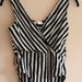 80s black and gray striped bodysuit Size Medium/Large vintage
