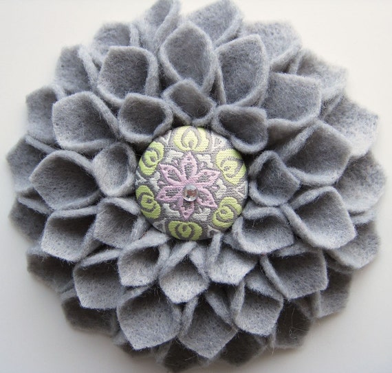 Felt Dahlia Grey