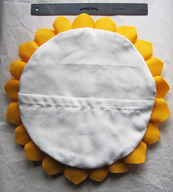 Golden Yellow Dahlia Felt Pillow Cover by TouchTheHeartDesigns