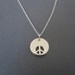 Sterling Silver Peace Sign Necklace