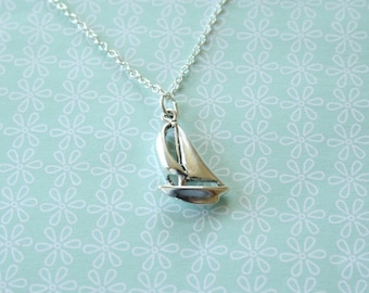 The Sterling Silver Sailboat Necklace - simple everyday nautical jewelry