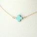 Carved Turquoise Cross - A 14k Gold Filled Necklace