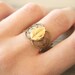 Fallen Leaf - A Golden Simplistic Nature Ring