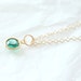 Emerald Eyes - A Gold Filled Bracelet, everyday, simple, delicate, dainty, sweet, green jewelry