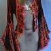 RESERVED for Mariame To Die For Crimson Velvet Butterfly Sleeves Renaissance Gothic Top Blouse With Tag New Old Stock S-M
