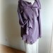 Violet Natural Cardigan Sweter Coat With Linen Knitted Eco Friendly Clothing
