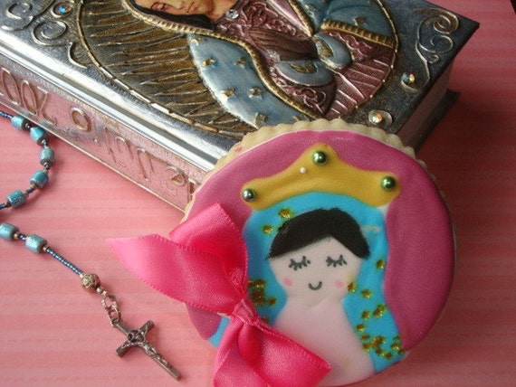 Little Virgin Mary Virgencita cookies-hand decorated by the