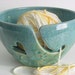 Kitty Paw Prints Yarn Bowl Handmade stoneware pottery