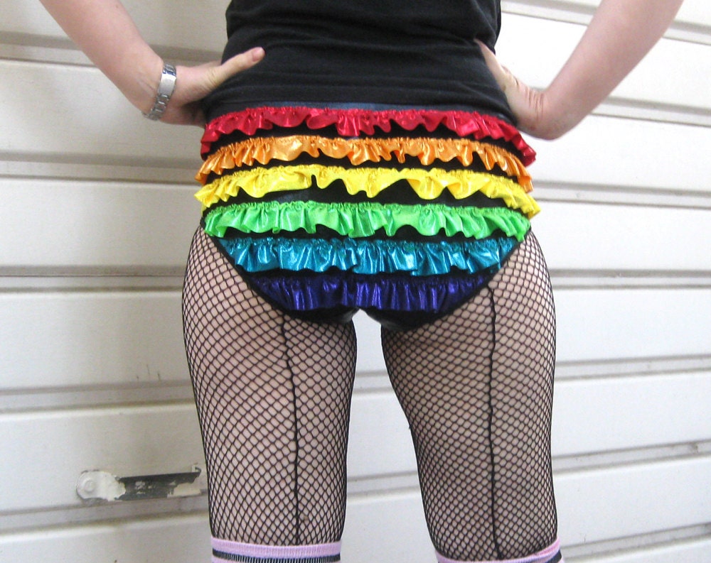 Roller Derby Shorts With Rainbow Frills