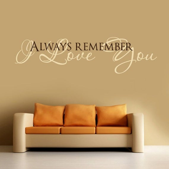 I LOVE YOU ... Vinyl Wall Decal Words Lettering by EllyStudio