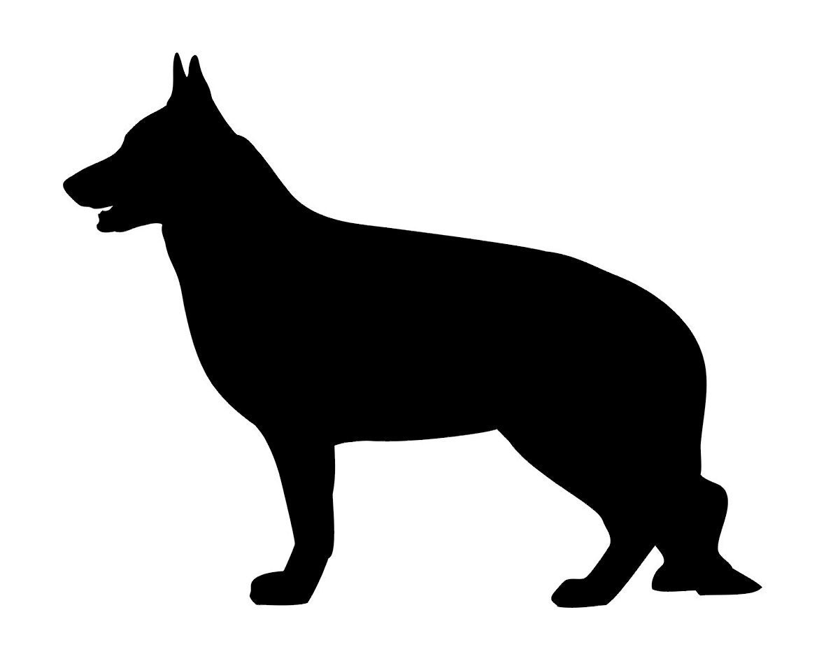 Download German Shepherd Dog Silhouette Vinyl Decal for Car by ...