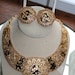 Goldtone Collar and Earrings Barrera For Avon Falling Leaves Luscious Bold Beautiful