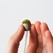 Concrete Planter Necklace: Handmade Tiny Plant Pot with Happy Faux-Grass on Silver-Plated Chain FREE SHIPPING to USA