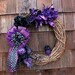 Halloween Grapevine Wreath - Whoooo Goes There Halloween Wreath - READY TO SHIP