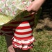 tomato red and cream stripe knit double ruffle shorts shorties sizes 18m - 8 girls
