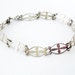 Art deco sterling silver bracelet , gothic cross 4 way connector links