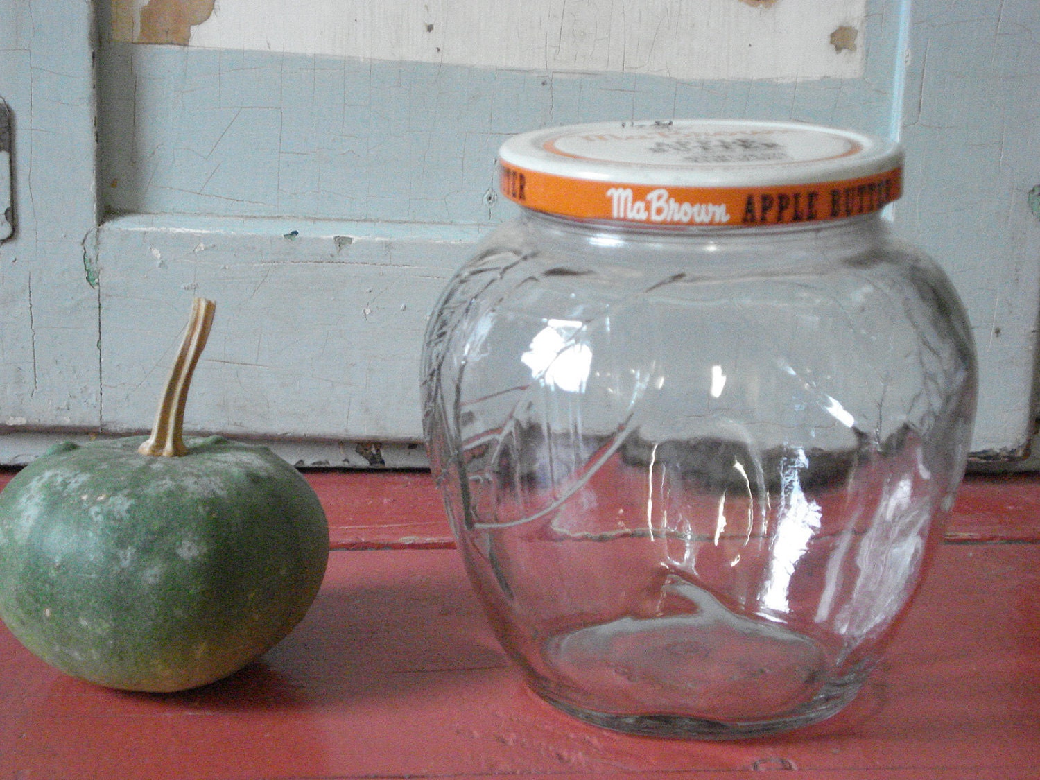 Vintage Apple Butter Ma Brown Figural Jar