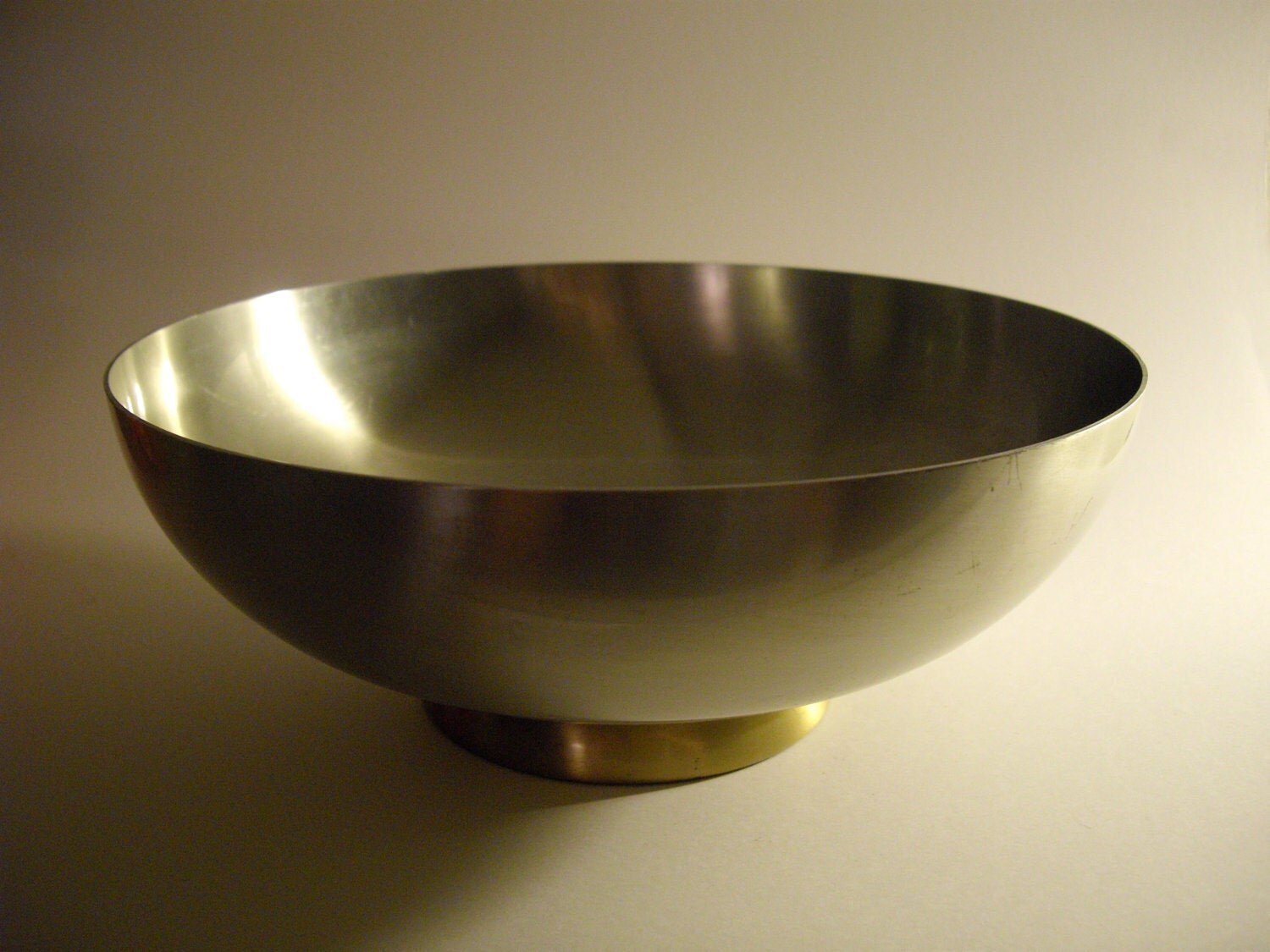 Mid Century Modern Style Decorative Bowl with Brass Footed