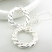 Nautical Dangle Earrings, Silver Rope Hoops, Sterling Silver Chain