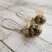 Romantic brass & rhinestone drop earrings with lace, Antiquity Lane