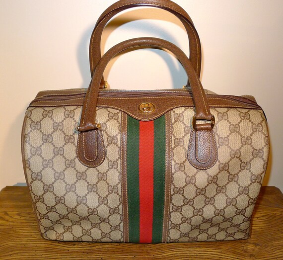 Authentic Vintage Gucci Boston Bag Doctor Bag //FREE