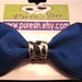 Blue cheetah bow