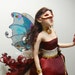 RESERVED for NalsWorkshop- Masquerade Ball Fairy Art Doll, OOAK Fairy Sculpture, Faerie "Isabel"