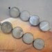 Pearl Beaded hair slides - Silver slate mother of pearl coin TREASURY ITEM