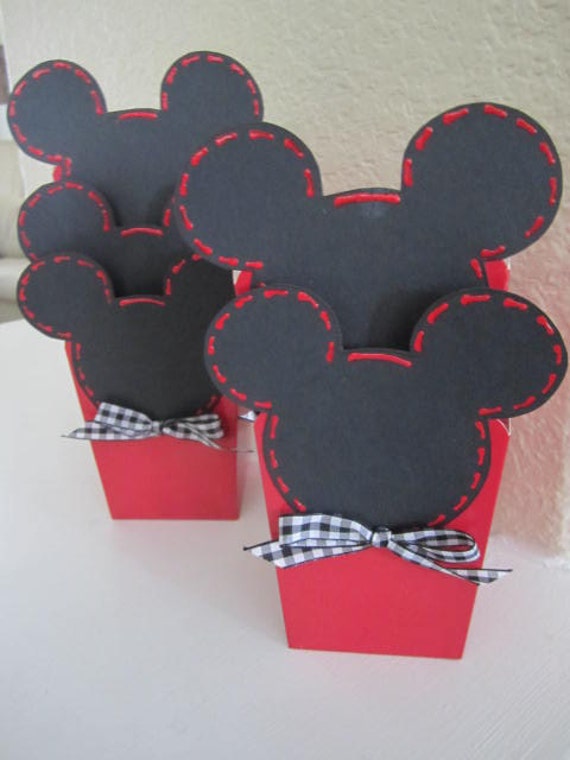 Set of 12 MICKEY MOUSE PARTY Favor Boxes