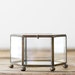 Brass and Glass Box with Etched Flower Design
