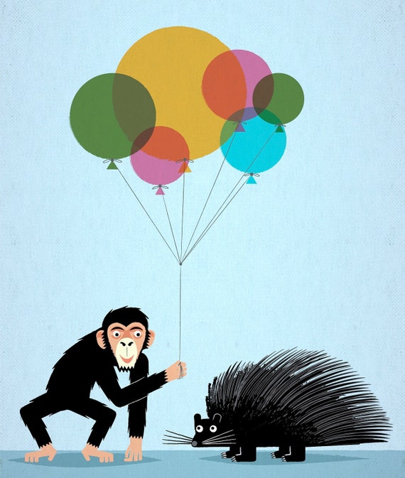iOTA iLLUSTRATION - The Inappropriate Gift - Limited Edition Animal Art Print