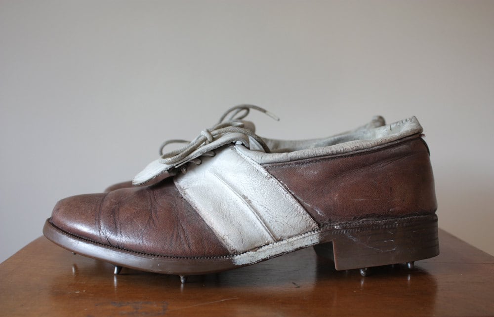 Vintage 1960s Jack Nicklaus Golf Shoes Size UK 5 by WaysideFlower