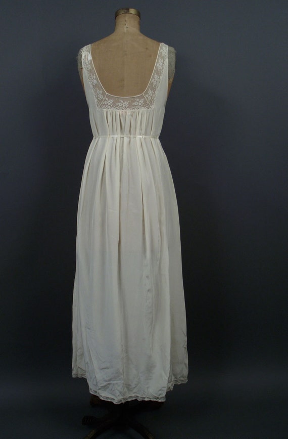 cream two piece night gown