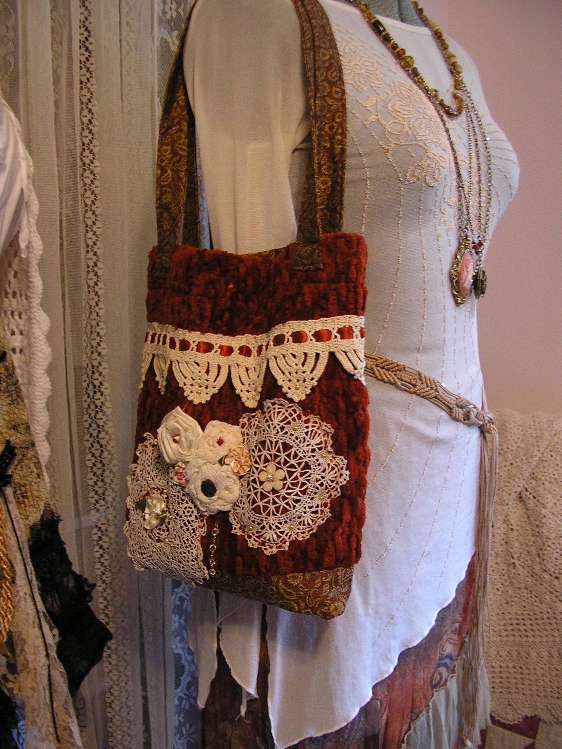 Romantic Bohemian Bag boho bag shabby victorian vintage