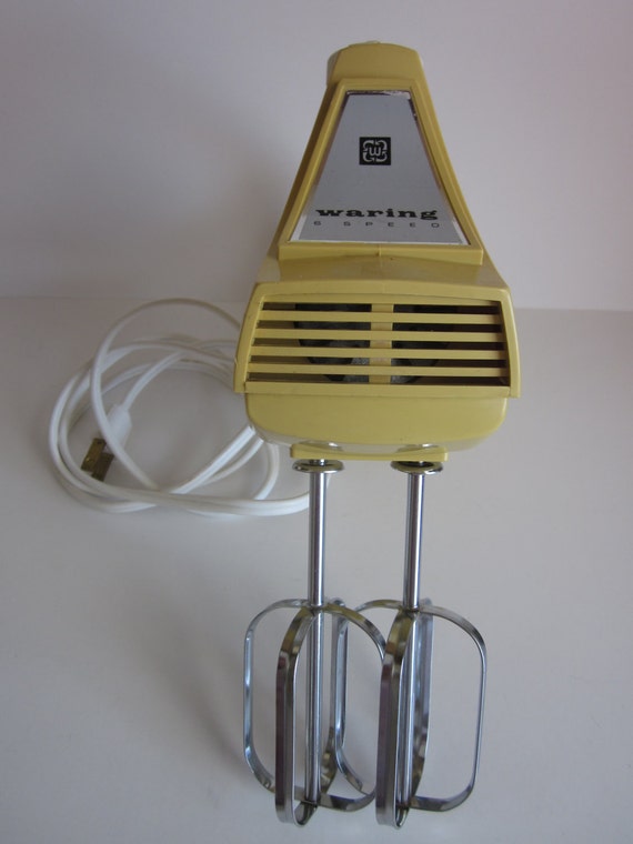 Hand Mixer Waring Electric Harvest Gold Vintage