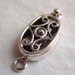 Sterling Silver Box Clasp Oval Ornate