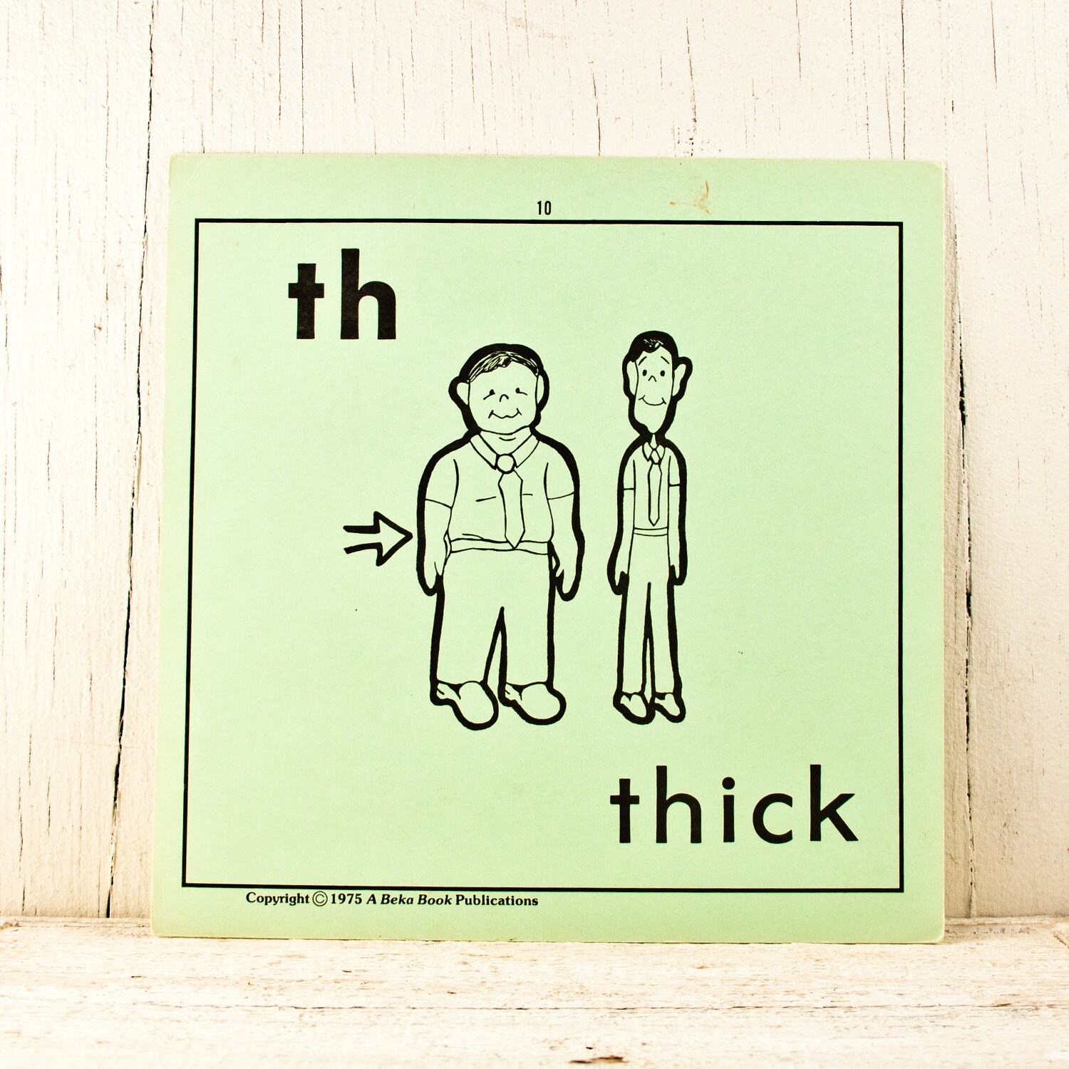 Vintage Flash Card Drawing Art Print