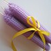 8" Lavender Beeswax Tapers