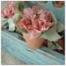 Set of 9 Vintage Miniature Terracotta Pots with Wired Flowers