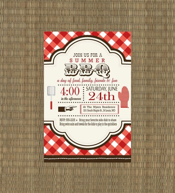 Invitation For Bbq Party Template 3