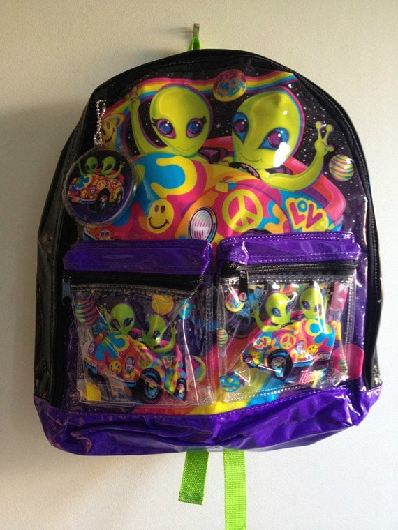 loungefly lisa frank alien backpack