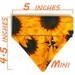 Mini Pet Bandana - Sunflowers - Free Shipping