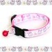 Cat Collar - Easter Bunny on White - Small Cat / Kitten Size